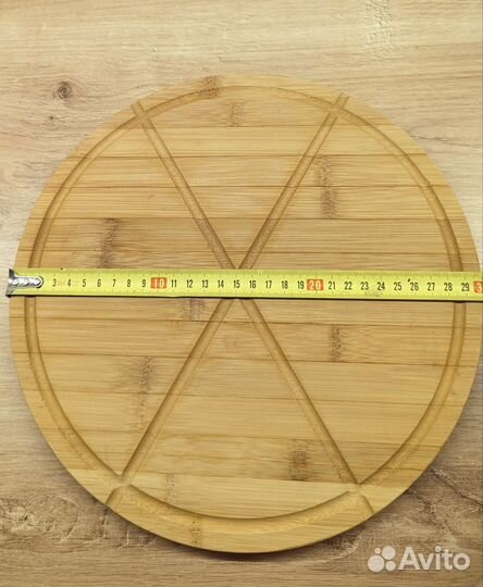 Блюдо сервировочное для пиццы доска деревянная