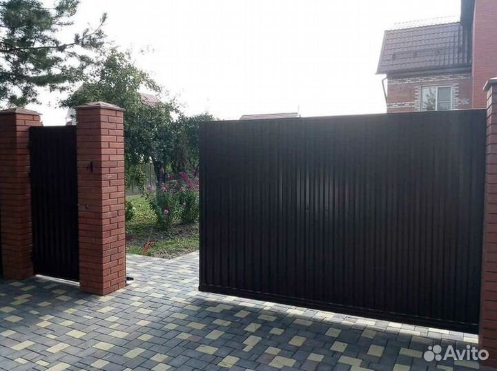 Откатные ворота с установкой