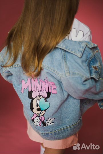 Джинсовая куртка на девочку 104-140