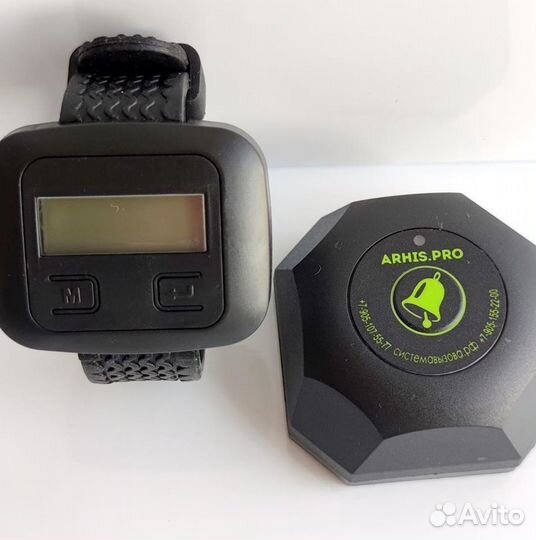 Кнопка вызова официанта Бургер и часы пейджер