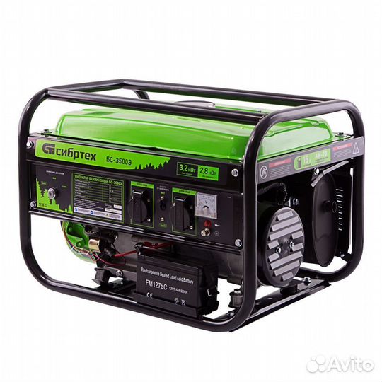 Генератор бензиновый бс-3500Э, 3,2 кВт, 230В, 15 л