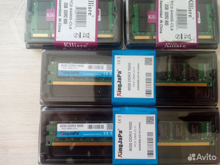 Память для пк и Ноутбуков в ассортименте