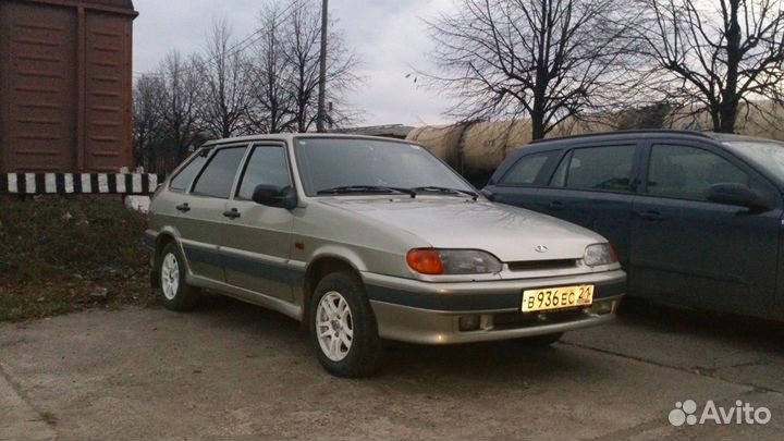 Бампер передний ваз 2114, полоса, цвет Нефертити