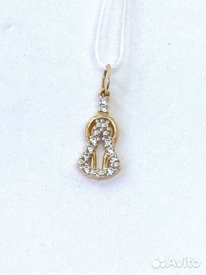 Подвеска с синтетическим камнем Золото