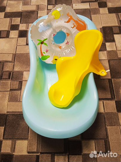 Ванночка+Горка для купания+Круг