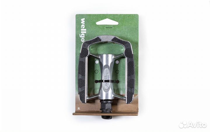 Педали Wellgo city алюминиевые с эластомерными накладками, 105х80х27мм, резьба 9/16