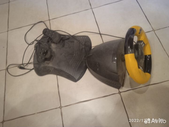 Детский игровой руль с педалями в отл. раб.сост