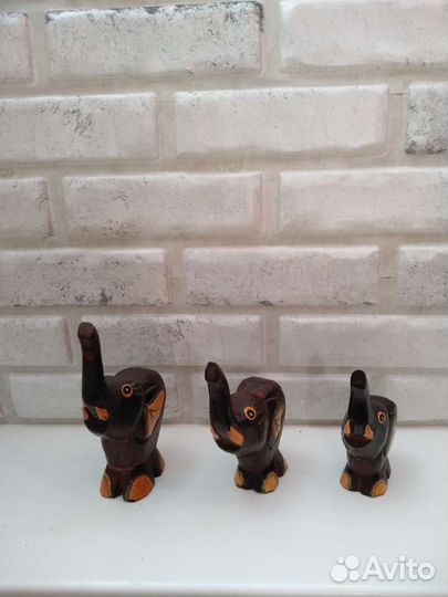 Фигурки слоников 3шт