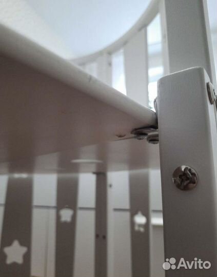 Кроватка трансформер круглая с маятником