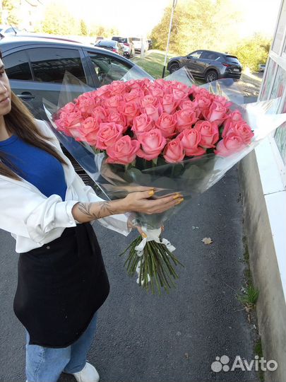 51 роза. Разной длинны 30,40,50,60,70см