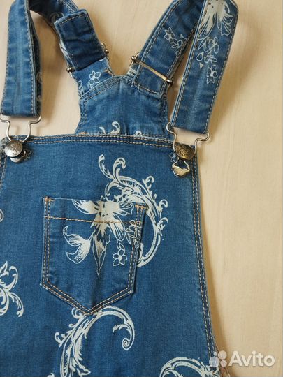 Джинсовый сарафан новый 4-5 лет