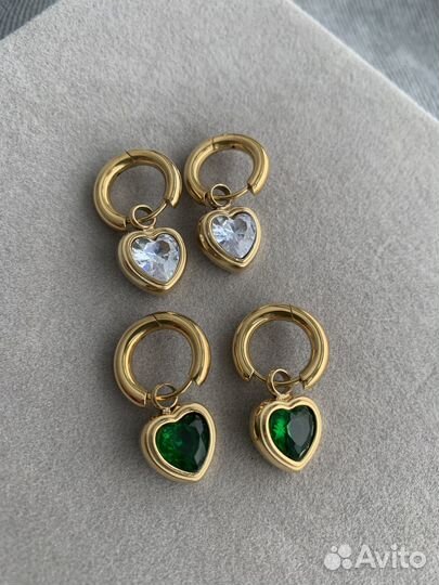 Серьги с сердцем