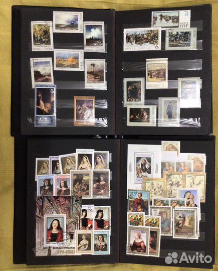 Почтовые марки СССР 2 альбома тема искусство