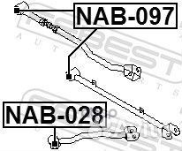 Сайлентблок продольной тяги зад прав лев Febest