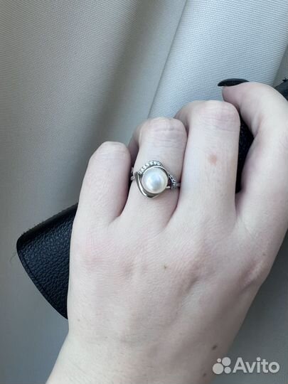 Кольцо с жемчугом