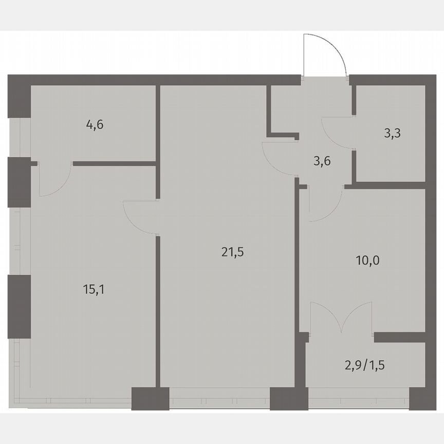 2-к. квартира, 59,6 м², 7/11 эт.
