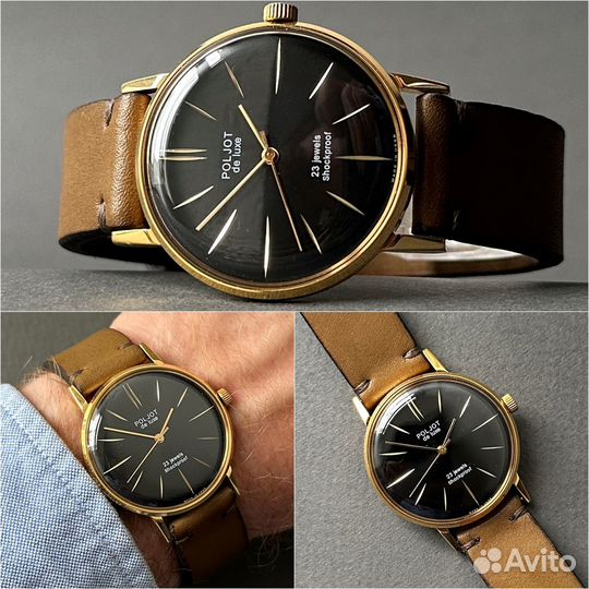 Полет 23 jewels - черный - наручные часы 2209 СССР