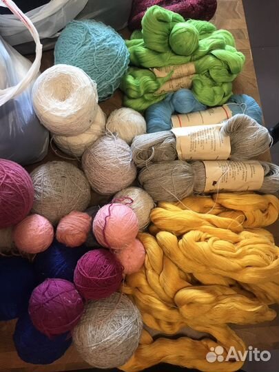 Пряжа шерсть/хлопок 9,5 кг