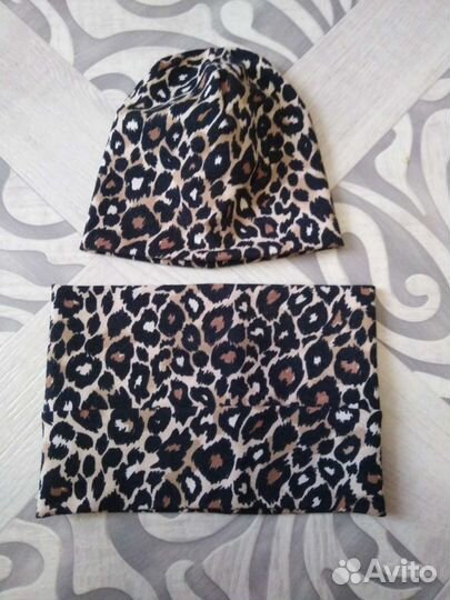 Шапка со снудом для девочки