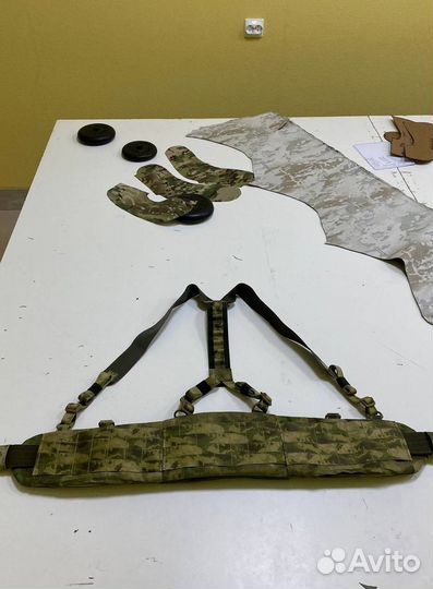 Боевой пояс с баллистической защитой и лямками Бр1