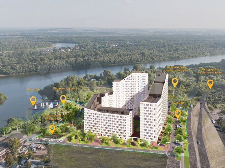 2-к. квартира, 50,8 м², 18/25 эт.
