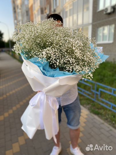 Белая гипсофила. Букет из гипсофилы