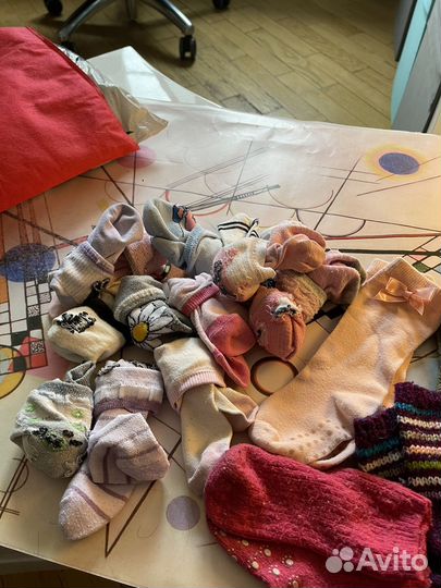 Носки для девочки 2-3 года пакетом