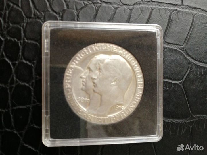 Германия. 3 марки. 1910 год. серебро. Люкс