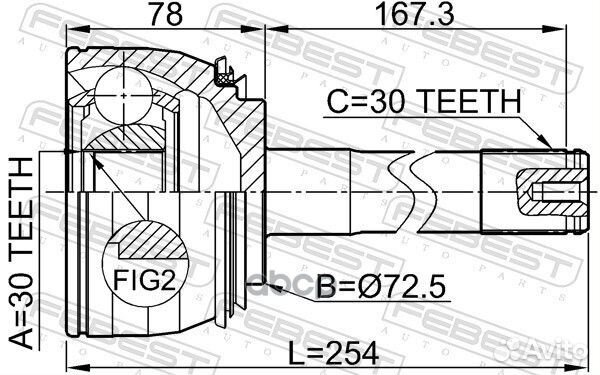 Шрус 0110074 Febest
