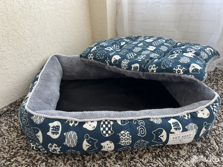 Домик лежанка для кошки и собаки новая 60*50