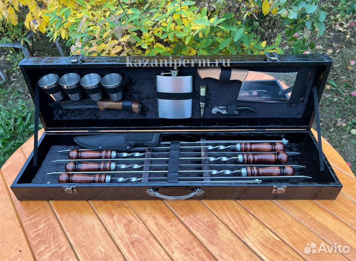 Набор шампуров в кейсе / Набор для пикника