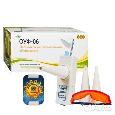 Кварц Солнышко с биодозиметром, облучатель оуфк