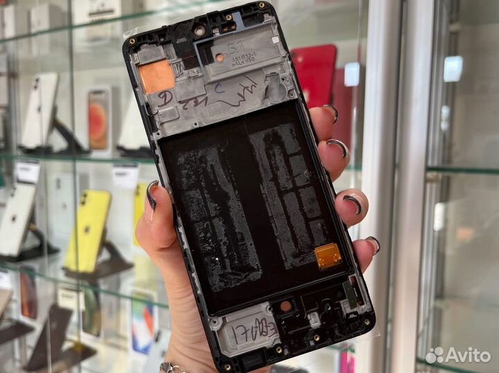 Дисплей для Samsung a51 в раме ориг переклей
