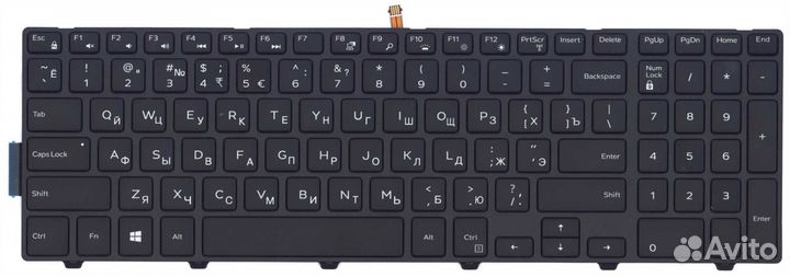 Клавиатура dell Inspiron 3552 с подсветкой, OEM