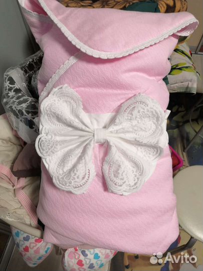 Одеяло для выписки новорожденного весна/лето