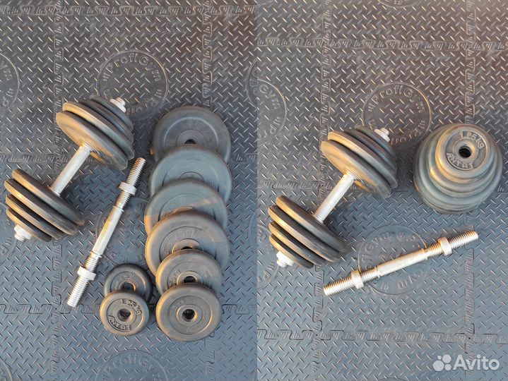 Гантели от 10кг до 83кг обрезиненные Новые