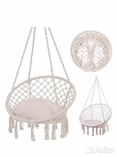 Садовые качели подвесные с подушкой