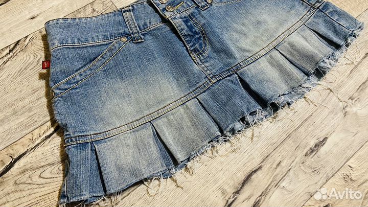 Джинсовая юбка мини