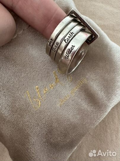 Кольцо 4 стихии island soul 19 размер