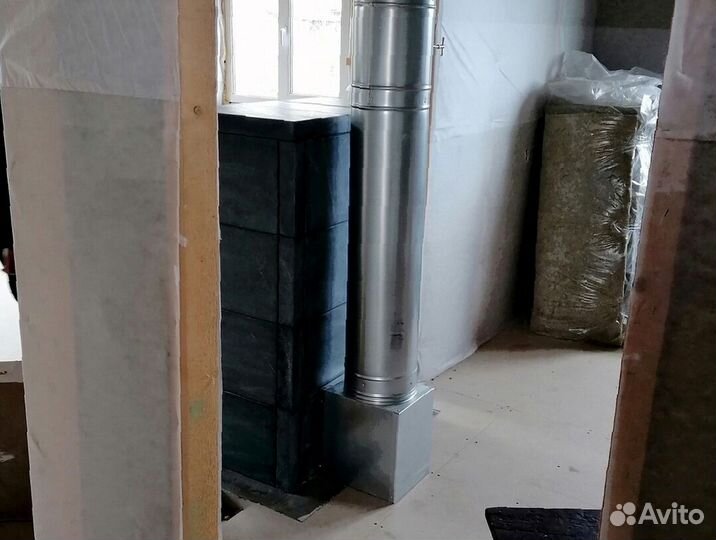 Печь камин теплонакопительная