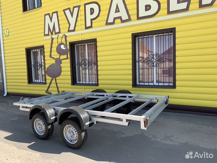 Прицеп-платформа 3,5*1,9м двойная рама б/к