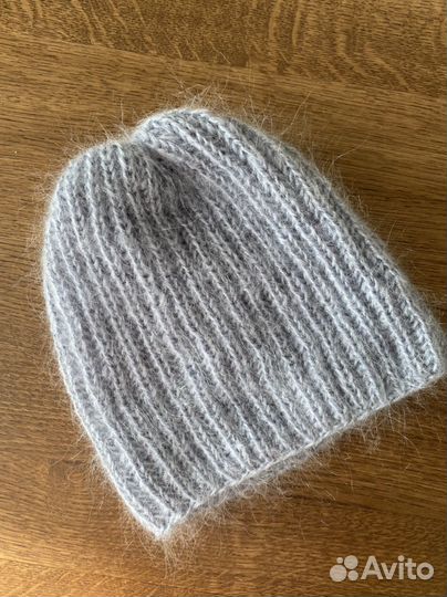 Шапка женская вязаная мохеровая мушистая