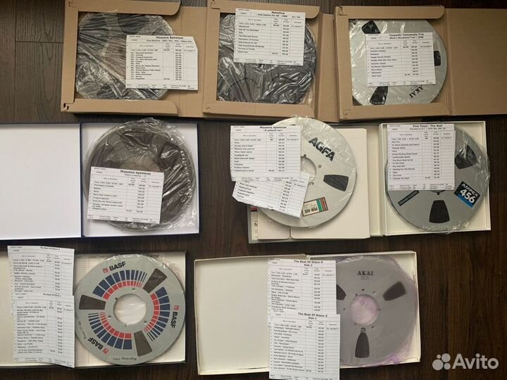 Катушки разные 1100м 550m с записью 19/2