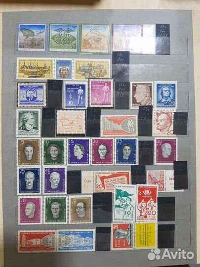 Почтовые марки альбом ГДР 1950-1990 годов 2 часть