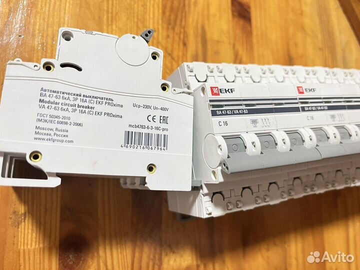 4 шт. Автомат. выключатель EKF ва 47-63 (C) 4,5kA