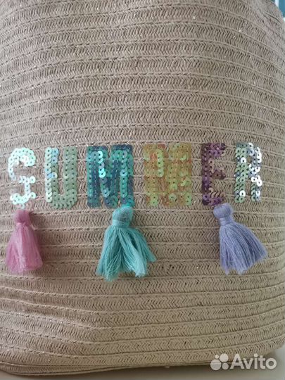 Шляпа и пляжная сумка для девочки