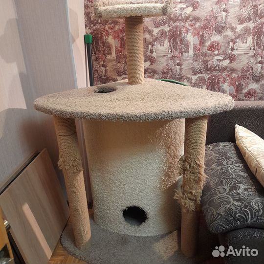Когтеточка-домик, 3-х уровневая для кошек