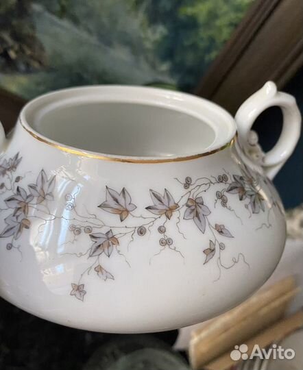 Антикварный фарфор Гарднер сахарница
