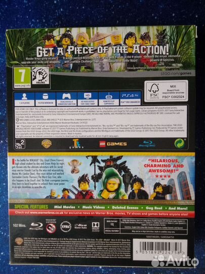 Диск ps4 Lego Ninjago movie videogame/ movie