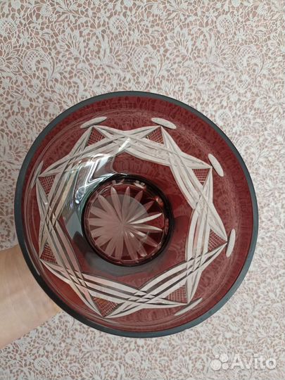 Конфетница, ваза, салатница марганцевое стекло